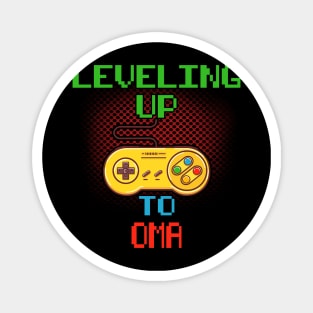 Promoted To OMA T-Shirt Unlocked Gamer Leveling Up Magnet